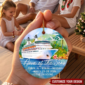 Custom Cruise Vacation Memory Keepsake‑ Personalized Ceramic Ornament