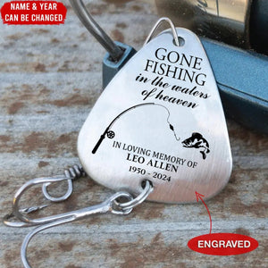 Gone Fishing In The Waters Of Heaven - Personalized Fishing Lure, Memorial Gift