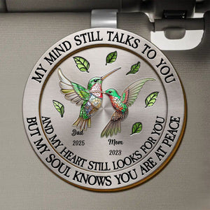 Memorial My Mind Still Talks To You - Personalized Custom Shaped Car Visor Clip