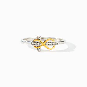 Gods' Promises Are Forever Infinity Cross Ring in 925 Sterling Silver