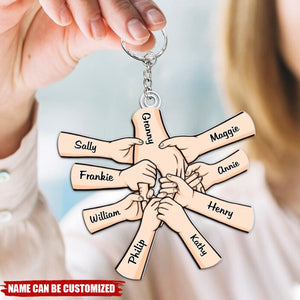 Where Love Grows - Personalized Acrylic Keychain, Gift For Mom, Grandma