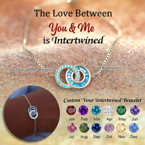 Mother & Daughter Son Linking Custom Birthstone Personalized Circles Bracelet