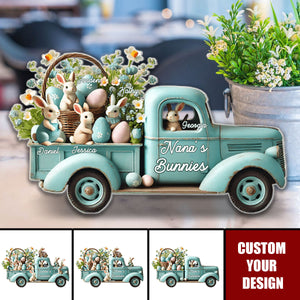 Nana's Bunnies - Personalized Shaped Acrylic Plaque, Easter Gift