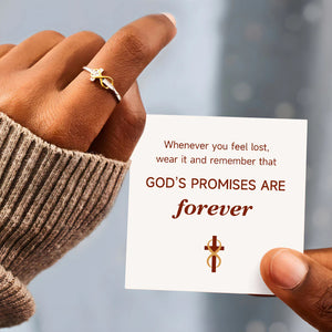 Gods' Promises Are Forever Infinity Cross Ring in 925 Sterling Silver