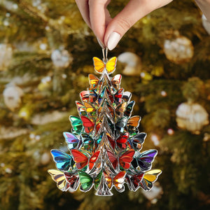 New Release Acrylic Ornament - Butterfly Christmas Tree