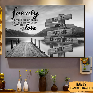 River Pier a Little Whole Lot of love - Multi Names Premium Personalized Poster