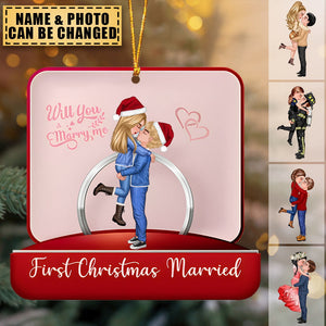 Couple, Will You Marry Me, Personalized Ornament, Christmas Gifts For Couple