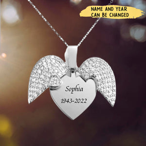 Engraved Heart Necklace Personalized Memorial Gift