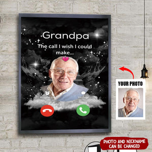 Personalized Memorial Canvas - The Call I Wish I Could Make