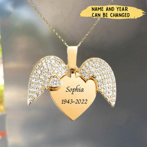 Engraved Heart Necklace Personalized Memorial Gift