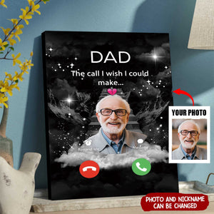 Personalized Memorial Canvas - The Call I Wish I Could Make