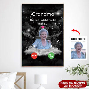 Personalized Memorial Canvas - The Call I Wish I Could Make