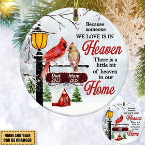 Memo Cardinal Heaven In Our Home Ornament