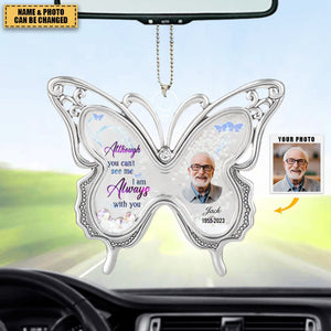 Always Loved Never Forgotten Forever Missed - Personalized Memorial Butterfly Acrylic Ornament - Upload Photo - Memorial Gift For Family Member