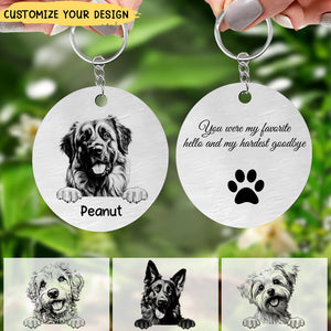 Custom Stainless Steel Pet Keychain - Memorial Gift for Dog Lover