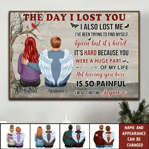 The Day I Lost You - Personalized Horizontal Poster - Memorial Sympathy Personalized Gift for Family Members, Grandma, Grandpa, Dad, Mom, Daughters, Sons, Couple