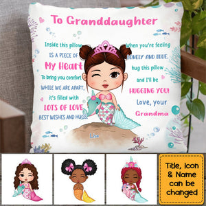 Gift For Granddaughter Hug This Pillow Mermaid Pillow