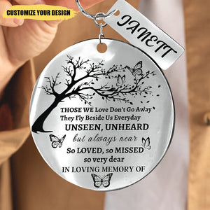 Custom Memorial Stainless Steel Keychain - Personalized In Loving Memory Of Keychain