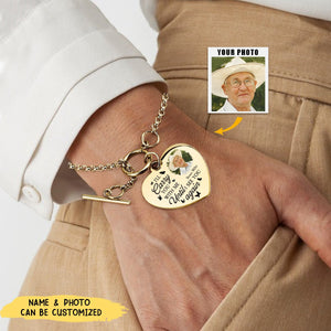 I'll Carry You With Me - Personalized Photo Heart Bracelet