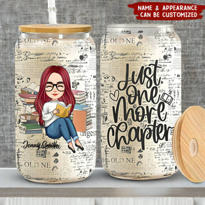 Just One More Chapter - Personalized Clear Glass Cup