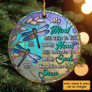 Dragonfly Memorial Christmas Gift Circle Ornament
