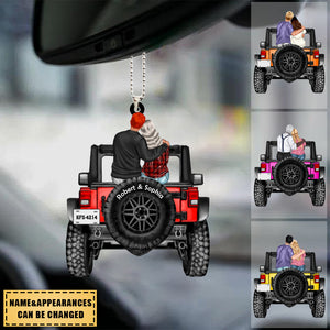 Gift For Couple, Personalized Car Ornament, Off-Road Car Travel Couple Ornament, Couple Gift