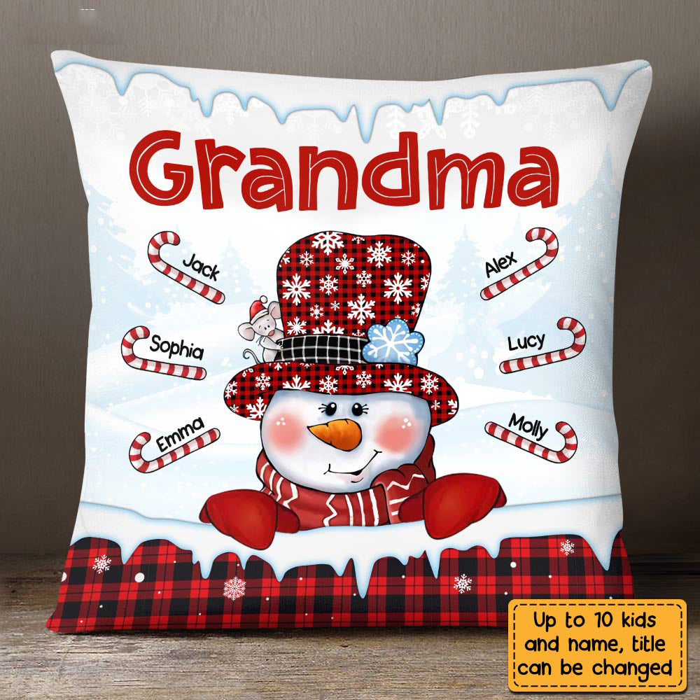 Grandma Snowman Pillow