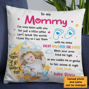 Personalized Happy 1st Mother's Day Pillow