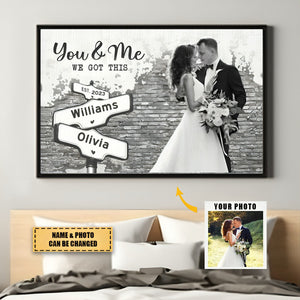 Custom Photo We Build A Life We Loved - Couple Personalized Horizontal Poster - Gift For Husband Wife, Anniversary