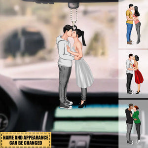 Valentine Sweet Couple Kissing, From Our First Kiss Till Our Last Breath Personalized Ornament