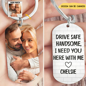 Custom Photo Drive Safe - Gift For Couples , Family - Personalized Aluminum Keychain