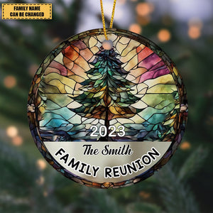 Gift For Family Reunion Christmas Circle Ornament