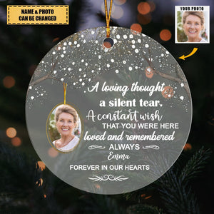 Memorial Gift loved And Remembered Always Circle Ornament
