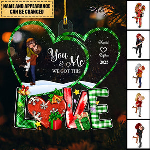 You & Me We Got This Couple Portrait, Firefighter, Nurse, Police Officer, Military, Chef, EMS, Flight, Teacher Personalized Acrylic Ornament