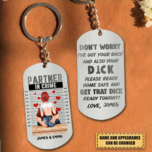 Personalized Couple Stainless Steel Keychain - Gift Idea For Couple/Him/Her/Valentine's Day - Don't Worry I've Got Your Back