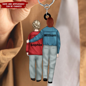 Personalized Gifts Keychain For Old Couples