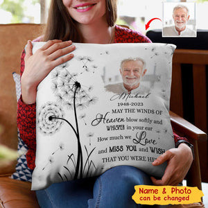 May the Winds of Heaven Memory -Personalized Pillow