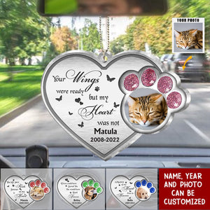 Personalized Photo Memorial Heart Aluminum Ornament - Memorial Gift Idea For Pet Lover