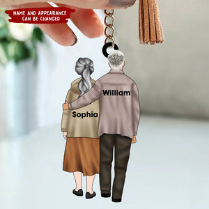 Personalized Gifts Keychain For Old Couples