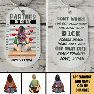 Personalized Couple Stainless Steel Keychain - Gift Idea For Couple/Him/Her/Valentine's Day - Don't Worry I've Got Your Back