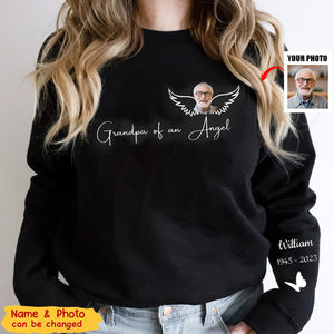 Memorial Custom Photo, Momma Daddy Of An Angel Personalized Sweatshirt