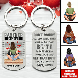 Personalized Couple Stainless Steel Keychain - Gift Idea For Couple/Him/Her/Valentine's Day - Don't Worry I've Got Your Back