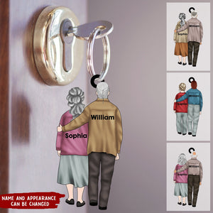 Personalized Gifts Keychain For Old Couples