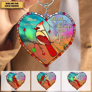 Personalized Memorial Gift I'm Always With You Heart Acrylic Keychain
