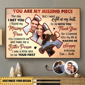 You Are My Missing Piece - Personalized Poster - Gift For Couple