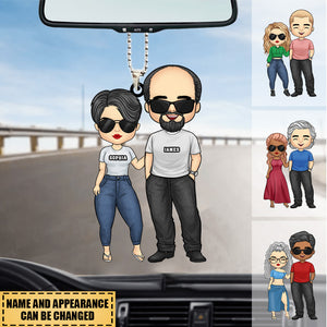 I'm Grateful To Have You In My Life - Couple Personalized Custom Heart Shaped Acrylic Ornament - Gift For Husband Wife, Anniversary