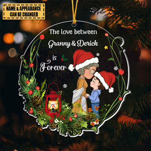 Gift For Granddaughter Grandson Daughter Son Love Between Grandma Is Forever Ornament