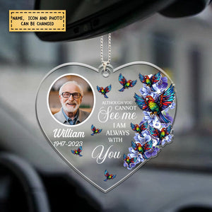 Your Wings Were Ready - Personalized Photo Car Ornament