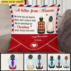 Memorial Gift A Letter From Heaven Pillow
