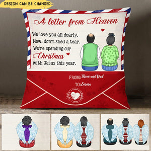Memorial Gift A Letter From Heaven Pillow
